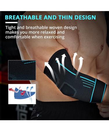 Milaiun Elbow Bandage 2-Pack | 100% Non-Slip Elbow Support for Golf & Tennis | Durable Elbow Saver for Men & Women | Ideal for Sports & Strength Training - Buy Online on GoSupps.com