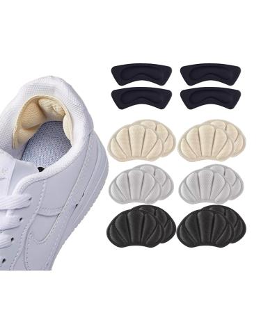 Xumann 8 Pair Heel Grips for Ladies Mens Shoes Anti-Slip Heel Cushion Pads for Boots Self Adhesive Shoe Heel Inserts