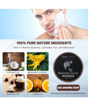 Men's 8-in-1 Beard Care Shaving Kit with Sandalwood Cream, Razor, Brush, Bowl, Soap, Apron & Aftershave - Perfect Men's Gift Set - Buy Online on GoSupps.com