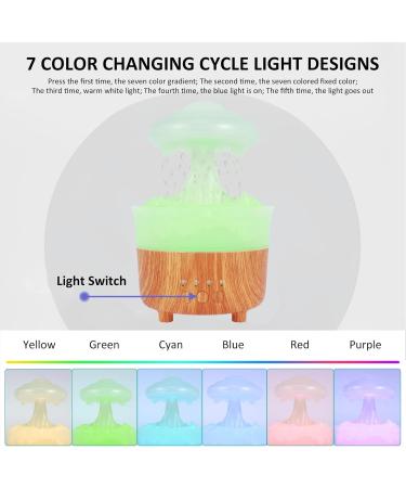 Rain Cloud Humidifier Water Drip 2 in 1 Rain Cloud Diffuser 7 Colors Rain Drop Humidifier Mushroom Aromatherapy Essential Oil Diffuser with Remote Control for Bedroom and Desk - Buy Online on GoSupps.com