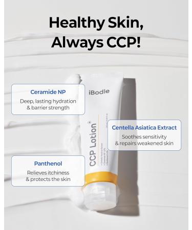 iBodle CCP Lotion Hydrating Korean Skin Care Deep Moisturizing Soothing sensitive Itchy Skin with Centella Asiatica Ceramide & Panthenol Skin Barrier with Patented Ingredient 4.05 fl oz - Buy Online on GoSupps.com