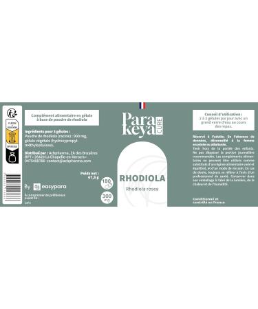 Rhodiola 300 mg - 180 g lules - Compl ment alimentaire 180 unit (Lot de 1) - Buy Online on GoSupps.com
