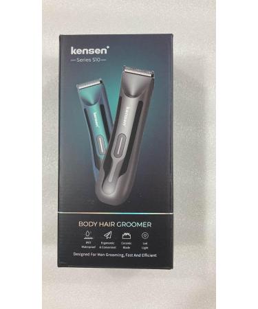 KENSEN Men's Body Hair Trimmer - Rechargeable Groin and Pubic Hair Groomer with LED, Gray - Buy Online on GoSupps.com