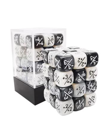 36pcs 12mm Positive and Negative Dice Counters Set, Small Token Dice Loyalty Dice Compatible with MTG, CCG, Card Games 36pcs 12mm D6 Set