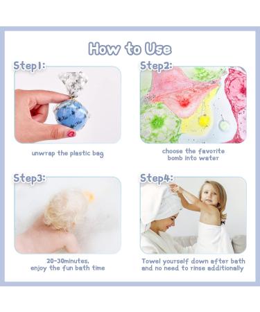 Bath Bombs for Kids with Surprise Crystal Toys | Handmade Natural and Organic Bubble Bath Fizzies | Birthday & Easter Gift for Girls and Boys - Buy Online on GoSupps.com
