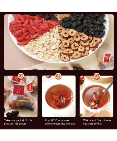 Kidney Tea Formula Ginseng Six Treasure Tea Ginseng Five TreasureTea Herbal Tea for Men Individually Wrapped 20 Sachets 3 - Buy Online on GoSupps.com