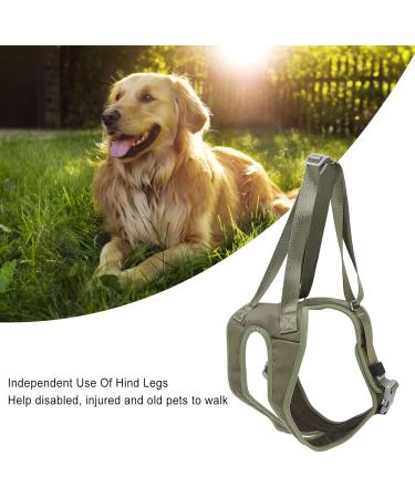 Dog Lift Harness Adjustable Dog Hind Leg Support Sling Hook and Loop Design Dog Lift Support Harness for Disabled Injured Old Dog Military Green(S) - Buy Online on GoSupps.com