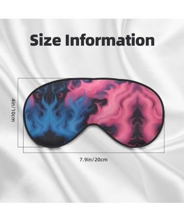 Ultra-Soft Light-Blocking Eye Mask - Blue & Red Fire Print for Optimal Comfort & Restful Sleep | International Shipping Available - Buy Online on GoSupps.com