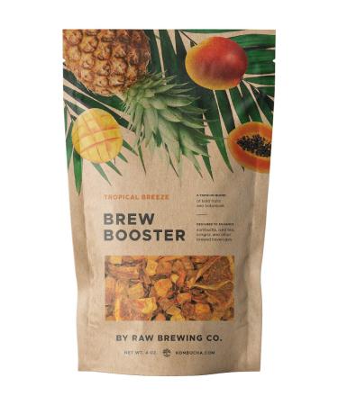 Kombucha.com Tropical Breeze BREW BOOSTER - Super Premium Pineapple, Mango, Papaya Blend w/ Botanicals for Creating Store Quality Kombucha, Flavored Iced Tea, Sangria, and More - All Natural, Loose Leaf, Caffeine Free, No