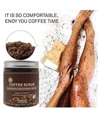 Natural Coffee Body Peeling & Dead Sea Salt Scrub | Anti-Cellulite Exfoliation for Men & Women - Buy Online on GoSupps.com