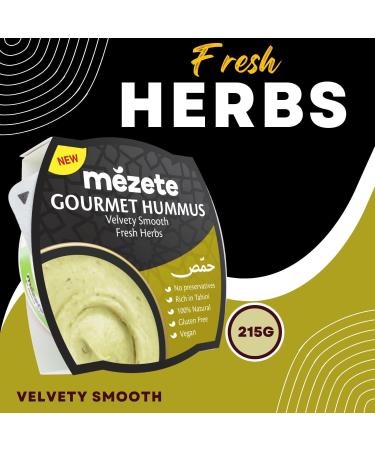 Mezete Hummus Pick N Mix - Create Custom Dips Combo with 5 Flovours - Fresh Herbs Hot Red Chili Fire Roasted Red Pepper Classic Authentic Recipe Sun Dried Tomato - Pack of 5 - Buy Online on GoSupps.com