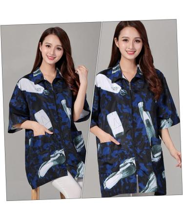 Work Clothes Pedicure Toe Separators Staff Clothing for Barber Hairdressing Salon Uniform Hair Salon Special Uniform Hairdresser Special Smock Hair Salon Supply Fabric Shawl 77X47X2CM - Buy Online on GoSupps.com