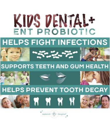 Replenish the Good Children's Dental Probiotic Chewables - Digestive & Immune Support - Oral Probiotics for Healthy Teeth and Gums Bad Breath & ENT Support - Cherry-Pomegranate Flavor (60 Count) - Buy Online on GoSupps.com