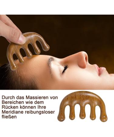 Newofview Wooden Wide Tooth Comb Set - Acupuncture & Gua Sha Massage Tools for Head Relief | 2-Piece Wood Massage Devices - Buy Online on GoSupps.com