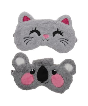 FOMIYES 4 Pcs Sleep Mask Eye Mask Airplane Eye Blinder Kids Glasses Kids Sleeping Mask Eye Covers Sleep Blindfolds Nap Blindfolds Embroidered Facial Mask Animal Child Plush