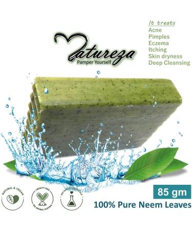 Natureza Organic Neem soap Herbal Handmade Anti acne 90g - Buy Online on GoSupps.com