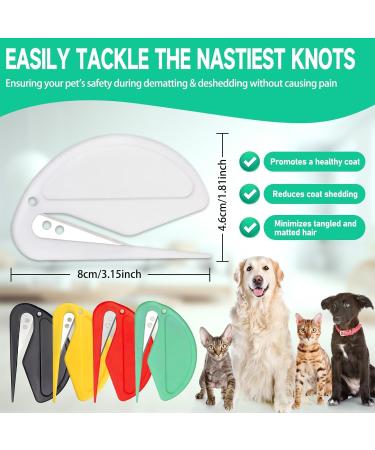 Vibbang 5 Pieces Pet Knotting Comb Pet Grooming Brush Knotting Comb for Dog and Cat Grooming Comb Knot Pet Dog Shedding Brush Puppy Knotting Comb Pet Grooming Tool Tangle Remover - Buy Online on GoSupps.com