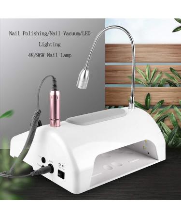 3 in 1 LED Lighting Nail Dust Collector Nail Drill Professional Salon Electric E File Nail Drill for Nail Manicure Ideal for Nail Salons - Buy Online on GoSupps.com