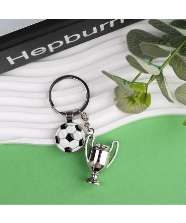 Fagent Football Keychain - 3D Metal Rotating Soccer Keychain & Mini Stress Balls | Perfect Gift for Football Players - Buy Online on GoSupps.com