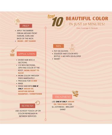 One 'n Only Argan Oil Fast 10 Permanent Hair Color Kit 4N Medium Brown - Gray Coverage in 10 Mins - Advanced Micro-Pigments - 1 Count - Buy Online on GoSupps.com