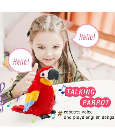 Surplex Sound Repeating Parrot Plush Interactive Toy with Waving Wings | Electronic Record Bird Toy for Kids & Baby | Stuffed Animal Educational Toy for Birthday & Xmas - Buy Online on GoSupps.com