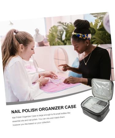Amosfun Nail Storage Box Nail Polish Bag Portable Nail Polish Holder Nail Organizer Make up Traveling Organizer Bag Travel Make up Organizer Bag Makeup Storage Bag Nail Polish Carrying Bag - Buy Online on GoSupps.com