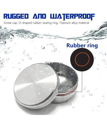 Buy Titanium Waterproof Pill Case | EDC Urgency Capsule Box | Pocket Metal Box for Camping - Silver - Buy Online on GoSupps.com
