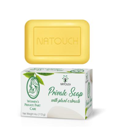 Natouch Yoni Soap Bar PH Balance Feminine Wash for Women Natural Vaginal Yoni Wash with Natural Essential Oil Private Soap Bar for Eliminating Odor Reducing Itching and Moisturizing Intimate