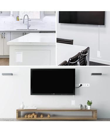 Thin Flat Plug Power Strip  JUNNUJ Wall Outlet Cover 1200J Surge Protector Slim Mount Outlet Safety Covers Baby Proof Wall Plug with 3 Outlets 2 USB Charging Station Childproof Socket 6ft Power Cord 6FT White - Buy Online on GoSupps.com