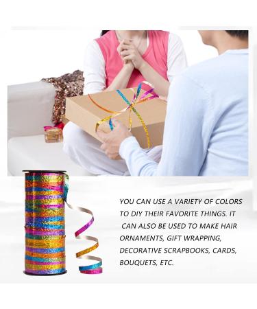 CLDURHGE Curling Ribbon Balloon Ribbon Gift Wrapping Balloon String Curling Ribbon Shiny Glitter Balloon String Roll Gift Wrapping Ribbon Gift Wrapping Ribbon for Party Decoration(Rainbow 100 Yards) - Buy Online on GoSupps.com