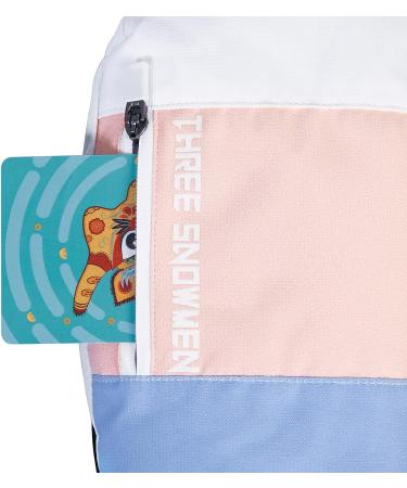 Waterproof Ski Mittens for Women Men | Touchscreen Winter Gloves for Cold Weather | Snowboard Snowmobile | Medium Pink Blue White - Buy Online on GoSupps.com