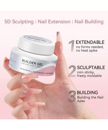  JIEBWCHA 3D Nail Gel - 60ml Solid Nail Sculpting Gel - Non-Sticky 3D Manicure Design Creator for Hand Sculpting Salon and Home Use - Buy Online on GoSupps.com