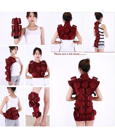 Shop Nichoy Smoke-Free Moxibus Cover - Red Velvet Acupuncture Massager with 18 Copper Boxes & Free Thermal Pads - Buy Online on GoSupps.com