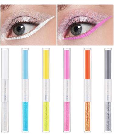 Colorful Eyeliner 6-Colors Dual Ended Colorful Eyeliner Set Colorful Neon Eye Liners for Women Waterproof Long Lasting Rainbow Eyeliner Pencil Quick Dry Eyes Makeup Kit Frifer - Buy Online on GoSupps.com