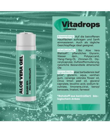 Vitadrops Aloe Vera Gel 93% - Buy Online on GoSupps.com
