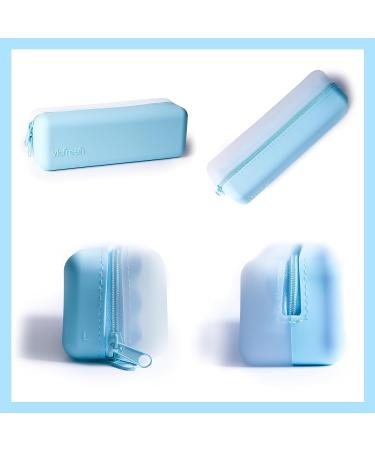 Visfresh Disposable Daily Contact-Lens Case Organizer Travel-Friendly Premium Quality Water-Resistant Silicone Case with Clearly Labeled R & L Storage up to 30 lenses (Blue) - Buy Online on GoSupps.com