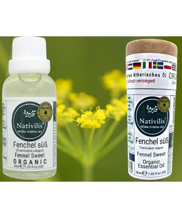 Buy Nativilis Bio-Etheric Oil - Sweet Fennel Foeniculum - Powerful Anti-Aging & Inflammation Relief - Natural Antioxidants & Menopause Support - Buy Online on GoSupps.com