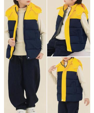 Happy Cherry Kids' Winter Puffer Vest Jacket - Lightweight & Water Resistant Hooded Gilet for Boys and Girls | Windproof Down Vest - 4-5 Years (02-Blue) - Buy Online on GoSupps.com
