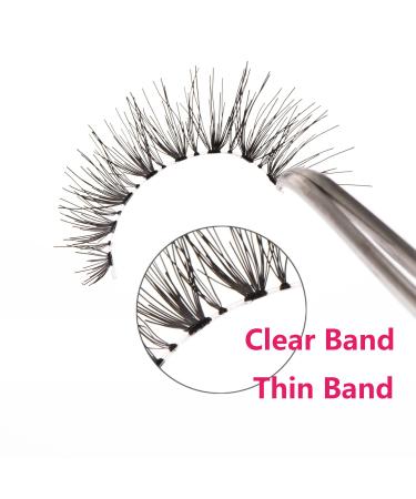 Kenzie Beauty Multipack Demi Wispies False Lashes - 10 Pairs, Clear Thin Band, Eyelash Pack 120 - Buy Online on GoSupps.com