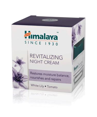 Himalaya Herbals Revitalizing Night Cream to Boosts Skin Oxygen Removes Dullness Dark Spots Uneven Skin Tone Replenishes Skin Moisture Overnight Non-Oily Face Cream -50g