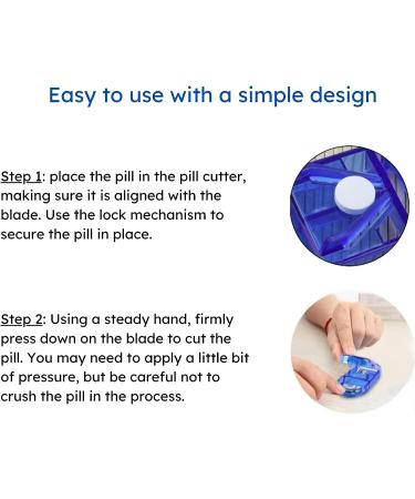 Pill Cutter and Splitter with Stainless Steel Blade - Accurate Medicine Splitter for Pills, Vitamins, Tablets - 1 Count - Buy Online on GoSupps.com