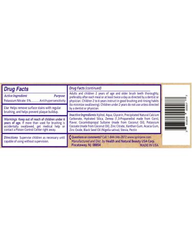 SprinJene Natural Relief pour vos dents sensibles dentifrice sans fluorure pour dents sensibles | Dentifrice naturel pour prot ger contre les caries | Lot de 4 - Buy Online on GoSupps.com