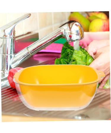 Alipis 1 Set Fruit Drain Basket Storage Shelf Plastic Laundry Baskets Kitchen Accessory Household Container 32X27CM Orange - Buy Online on GoSupps.com