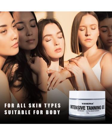VANERIA Self Tanner Gel Medium Brown | Instant Sunless Tanning with Natural Ingredients | 100g - Buy Online on GoSupps.com