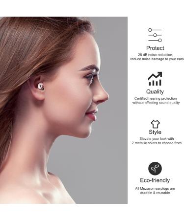 High-Fidelity Earplugs - Concerts Musicians Noise Sensitivity Tinnitus Relief - Adjustable Fit for All Ears - Rose Gold - Buy Online on GoSupps.com