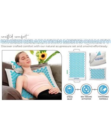 Premium Acupress Toweratte & Pillow Eco-Friendly Spiked Mat for Pain Relief | Portable Acupuncture Mat with Coconut & Buckwheat - Buy Online on GoSupps.com
