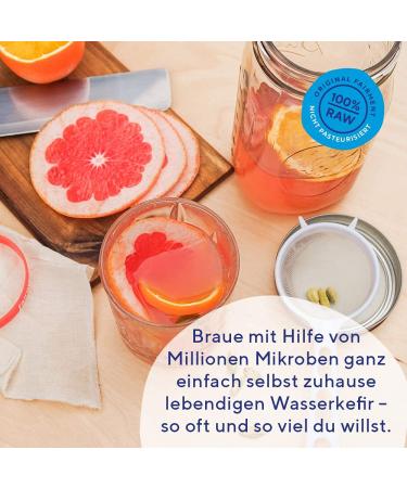 FAIRTENT Original BIO Water Kefir Crystals - 3x30g Starter Cultures for Guaranteed Success | Make Delicious Water Kefir at Home - Buy Online on GoSupps.com