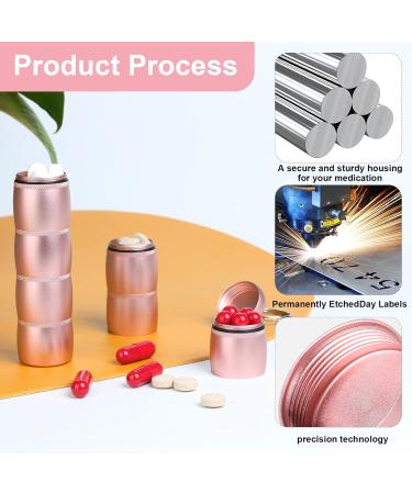 Buy Flexible Stackable Aluminum Carry-On Pill Box | Portable Travel Pill Organizer & Unique Gift for Medication & Vitamins - Buy Online on GoSupps.com