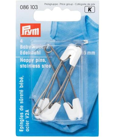 Prym Stainless Steel Blue Nappy Safety Pins (55mm) - Pack of 4 - Buy Online on GoSupps.com
