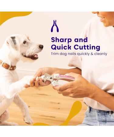 Dudi Pet Claw Scissors for Dogs Cats Rabbits & Guinea Pigs - Safe Nail Scissors Set with Claw Grinder - Large White/Pink - Buy Online on GoSupps.com